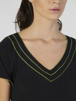 Modal Pyjama schwarz-kiwigrün von Verdiani