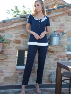Modal Pyjama SUMMER BLU No.4 dunkelblau von Chiara Fiorini