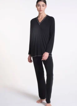 Modal Schlafanzug WKND No. 12 schwarz-rosa von Verdiani