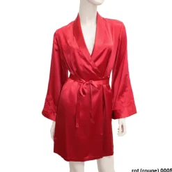 Morgenmantel BACCARAT Calais Seide mit Spitze von Marjolaine