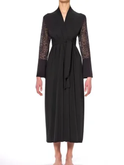 Morgenmantel JASMINE schwarz aus Modal von Imec