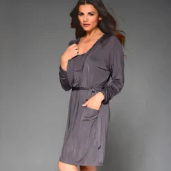 Morgenmantel kurz aus 100% Wirkseide PURE von Gattina