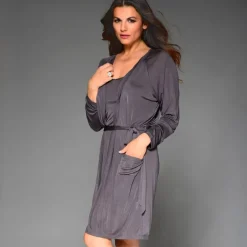 Morgenmantel kurz aus 100% Wirkseide PURE von Gattina