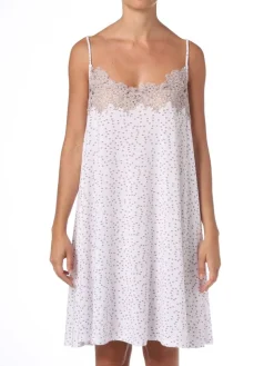 Nachthemd CECILIA weiß-taupe mit Modal von Imec