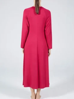 Nachtkleid lang LAMPONE himbeer-rot von Verdiani