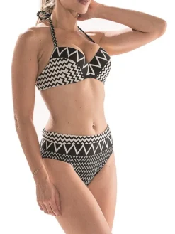 Neckholder Bikini MELBA-MELODIE schwarz-creme von Nicole Olivier