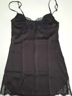 Negligé HUILEN von Cotton Club mit Seide und Spitze