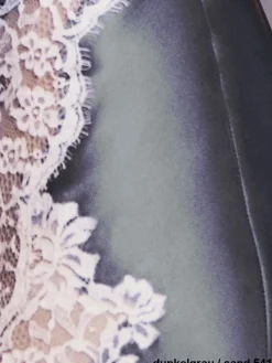 Neglige FLAVIA kurz Seide mit Spitze von Marjolaine