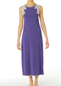 Negligee lang ZOE blau-lila Modal von Imec