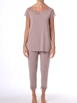 Pyjama COLETTE taupe mit Modal von Imec