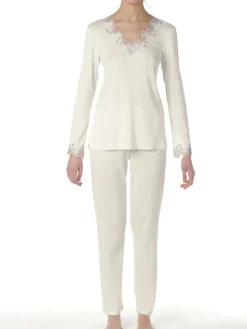 Pyjama SARA creme-weiß Modal-Baumwolle von Imec