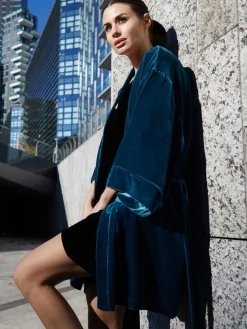 Samt Kimono DANY von Vivis mit Seide