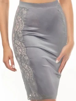 Satin Lingerie Rock MARLENE mit Spitze von Prelude Milano