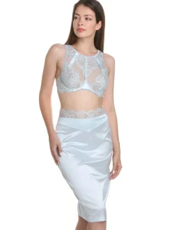 Satin Lingerie Rock VALSE mit Spitze von Prelude Milano