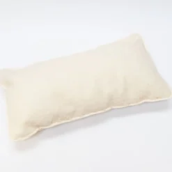 Schafwolle LAMMFLOR KOPFKISSEN oder Nackenrolle von natur-f.a.n.