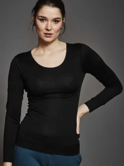 Seide & Bio-Baumwolle kbA LANGARM SHIRT Basic von Kokon Zwo