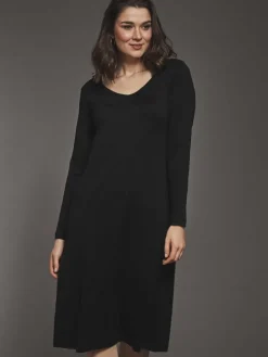 Seide & Bio-Baumwolle LANGARM NACHTHEMD Kokon Zwo