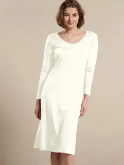 Seide & Bio-Baumwolle LANGARM NACHTHEMD Kokon Zwo