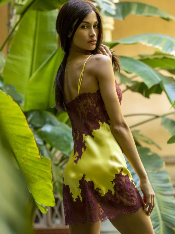 Seide Combinette PEARL No. 2 gelb oder rosa von Marjolaine