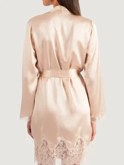 Seide Kimono SOIE D´AMOUR mit Spitze Aubade