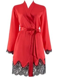 Seide Kimono SOIE D´AMOUR mit Spitze Aubade