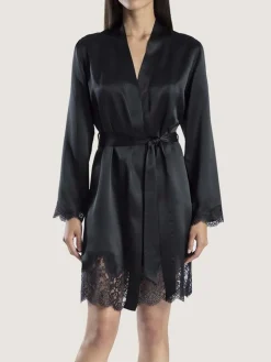 Seide Kimono TOI MON AMOUR mit Spitze von Aubade