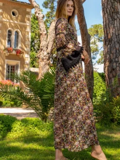 Seide Kleid OPHELIE lang Mousseline von Marjolaine