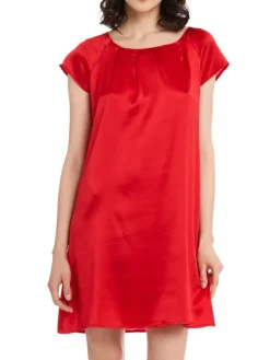 Seide Kurzarm Nachtkleid SEDUZIONE DI SETA von Gattina