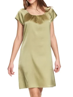 Seide Kurzarm Nachtkleid SEDUZIONE DI SETA uni von Gattina