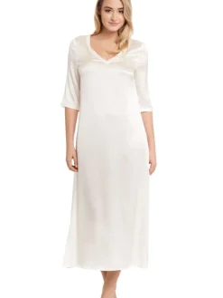 Seide Langarm Nachtkleid SEDUZIONE DI SETA von Gattina