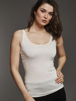 Seide mit Bio-Baumwolle kbA TRÄGERTOP Basic Kokon Zwo