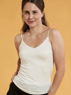 Seide mit Bio-Baumwolle kbA SPAGHETTI-TOP Basic von Kokon Zwo