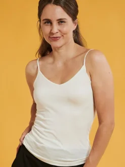 Seide mit Bio-Baumwolle kbA SPAGHETTI-TOP Basic von Kokon Zwo