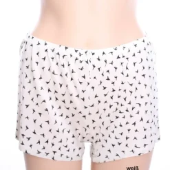 Seide mit Bio-Baumwolle KURZPYJAMA Vogeldruck von Kokon Zwo