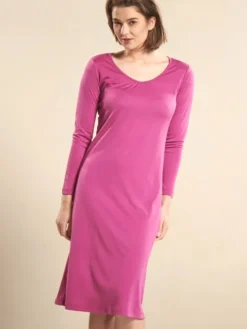 Seide mit Bio-Baumwolle LANGARM NACHTHEMD von Kokon Zwo