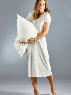 Seide mit Bio-Baumwolle NACHTHEMD Kurzarm von Kokon Zwo