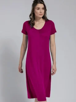 Seide mit Bio-Baumwolle NACHTHEMD Kurzarm von Kokon Zwo