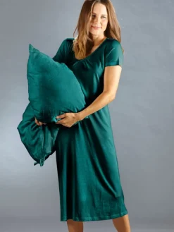 Seide mit Bio-Baumwolle NACHTHEMD Kurzarm von Kokon Zwo