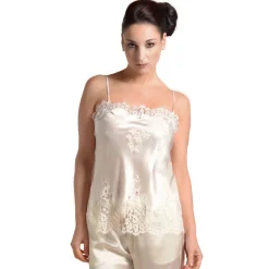 Seide mit Spitze Longtop JARDIN von Marjolaine