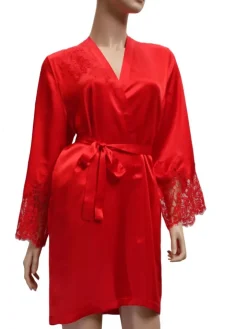 Seide Morgenmantel JARDIN kurz von Marjolaine