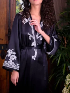 Seide Morgenmantel lang MARJOLIE No. 8 von Marjolaine