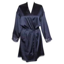 Seide Morgenmantel MAGIC MOMENTS weiß oder navy von Gattina