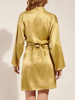 Seide Morgenmantel RAKIA 72 messing von Pain de Sucre