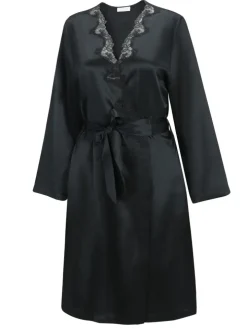 Seide Morgenmantel SATIN + LACE kurz von Eva B. Bitzer