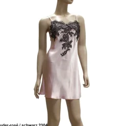 Seide Nachthemd BACCARAT mit französischer Spitze von Marjolaine