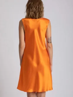 Seide Nachthemd LESLIE mandarine orange von Vivis