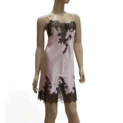 Seide Negligé BACCARAT Calais Spitze uni von Marjolaine