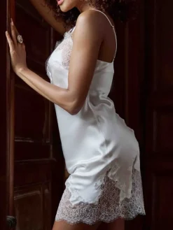 Seide Negligé BACCARAT Calais Spitze von Marjolaine