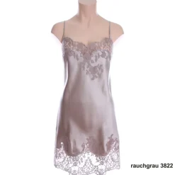 Seide Negligé CAPRICE mittellang Calais Spitze Marjolaine