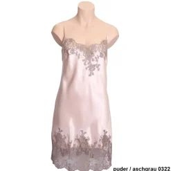 Seide Negligé CAPRICE mittellang mit Spitze Marjolaine